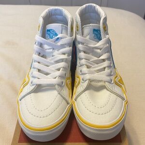 Vans Kids' White and Yellow Sneakers